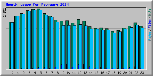 Hourly usage for February 2024