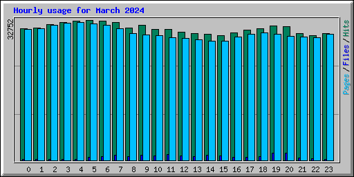 Hourly usage for March 2024