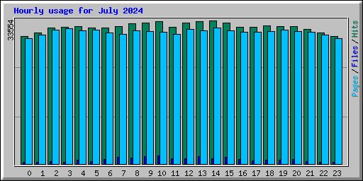 Hourly usage for July 2024