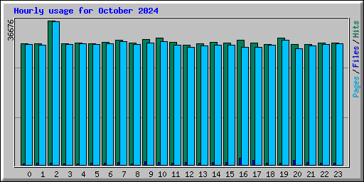 Hourly usage for October 2024